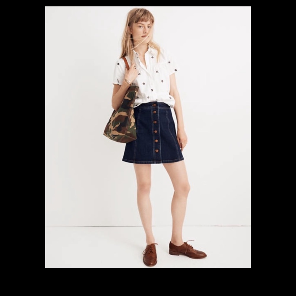 Madewell Women’s Stretch Denim A-Line Mini Skirt
